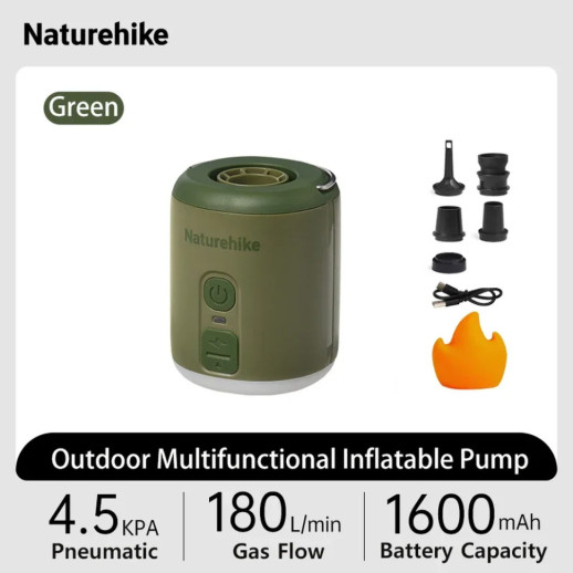 Міні насос - нічник - вентилятор Naturehike CNK2300DQ022, темно-зелений
