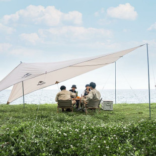 Тент для кемпінгу Naturehike Car Rear Canopy NH21TM001, 590х340 см, золотий( з трьома стійками)