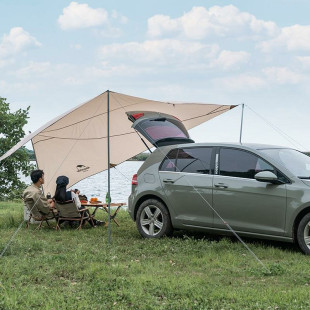 Тент для кемпінгу Naturehike Car Rear Canopy NH21TM001, 590х340 см, золотий( з трьома стійками)