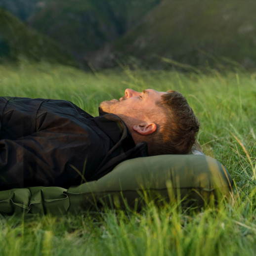 Матрац подвійний Naturehike CNK2550WS019, 65 мм, із вбудованою помпою, синій