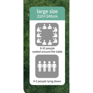 Килимок для пікніка Naturehike 210*240 CNK2350WS010, світло-салатний