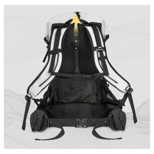 Рюкзак туристичний Naturehike Helium CNK2450XB016, 40 л, чорний, M
