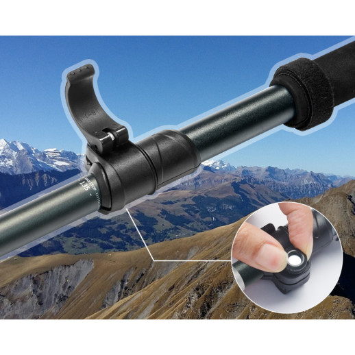 Комплект із п'ятисекційних складаних трекінгових палиць Naturehike CNK2450DS013 Gale Pro, 115-135 см, 2 шт, чорні