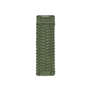 Матрац надувний одинарний Naturehike CNK2550WS019, 65 мм, із вбудованою помпою, зелений