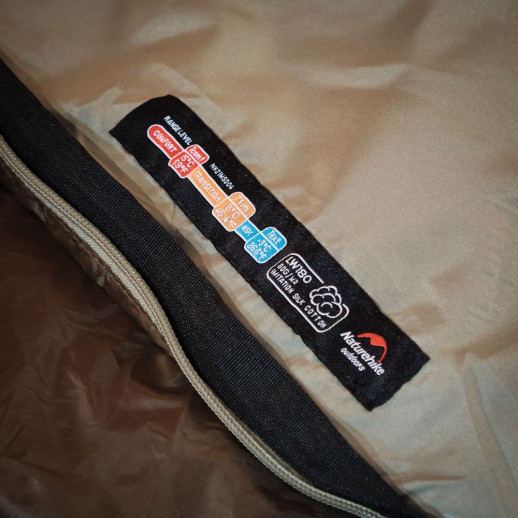 Спальник надлегкий Naturehike LW180 NH21MSD04 правий (15°C), p-p XL, темно-зелений