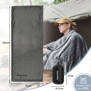 Підкладка для спального мішка Naturehike CNK2450WS024, фліс, графіт
