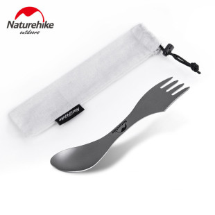 Ложка-вилка Naturehike Titanium NH19T012, алюміній