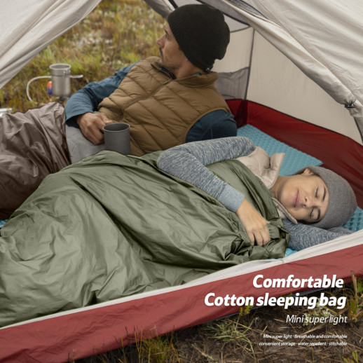 Спальний мішок Naturehike LW180 Mini NH21MSD04, правий, темно-зелений