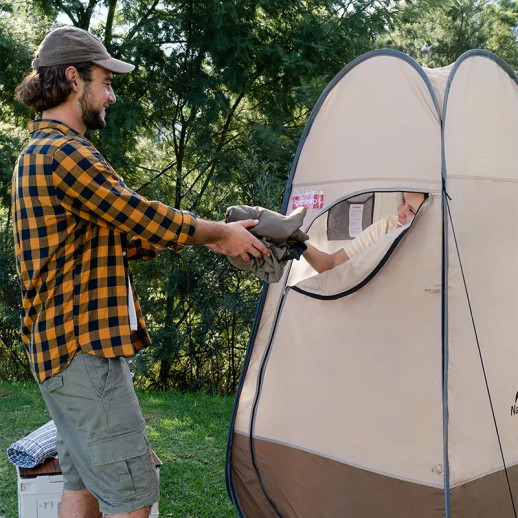 Душевая палатка раскладная Naturehike NH17Z002-P, коричневая (6927595776100)