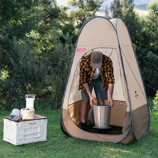 Душевая палатка раскладная Naturehike NH17Z002-P, коричневая (6927595776100)