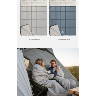 Спальный мешок двухместный Naturehike NH21MSD05, голубой