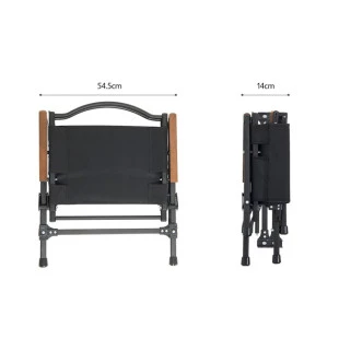 Крісло складане Naturehike CNK2350JJ015, алюміній, чорний (6927595753903)