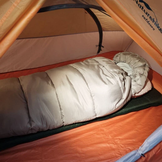 Спальник з капюшоном Naturehike M400 NH20MSD02, (1°c), правий, зелений