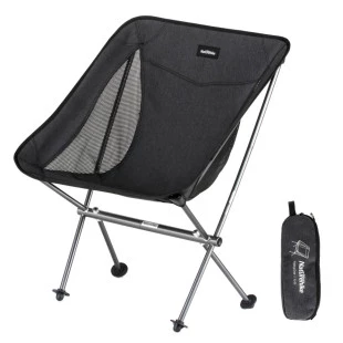 Стілець складаний Naturehike Stellaluna L04 CNK2450JJ015, розмір M, алюміній, чорний (6976023929410)
