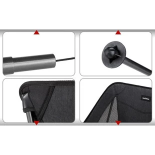 Стілець складаний Naturehike Stellaluna L04 CNK2450JJ015, розмір M, алюміній, чорний (6976023929410)