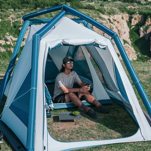 Палатка надувная Naturehike CNK2300ZP012, голубой малый