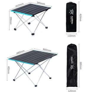 Стол раскладной Naturehike NH19Z008-Z, алюминий, Размер L, черный