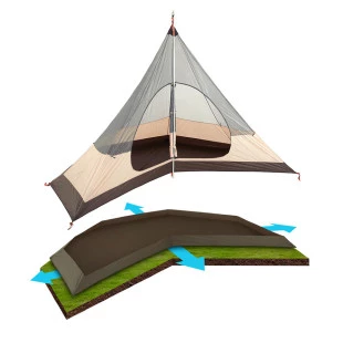 Палатка кемпинговая Naturehike TC 01 Pyramid 5-8 210T 65D polyester yellow (NH17T200-L)