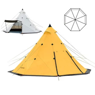 Палатка кемпинговая Naturehike TC 01 Pyramid 5-8 210T 65D polyester yellow (NH17T200-L)