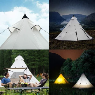 Палатка кемпинговая Naturehike TC 01 Pyramid 5-8 210T 65D polyester yellow (NH17T200-L)