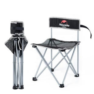 Стілець складаний Naturehike NH16J001-J, 600D Oxford /сталь, чорний