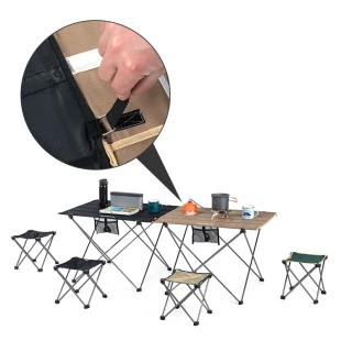 Столик складной Naturehike S 570х420х380 мм NH15Z012-S черный
