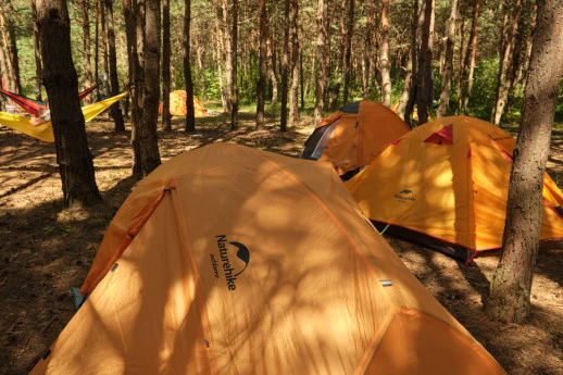 Палатка Naturehike Star-River 2 Updated NH17T012-T, 210T сверхлегкая двухместная с футпринтом, оранжевая