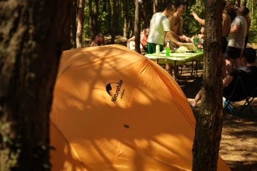 Палатка Naturehike Star-River 2 Updated NH17T012-T, 210T сверхлегкая двухместная с футпринтом, оранжевая