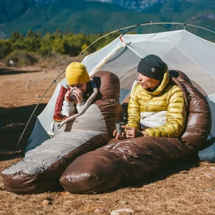 Спальник с натуральным пухом Naturehike Snowbird CNK2550WS014, р-р L, коричневый 400 г