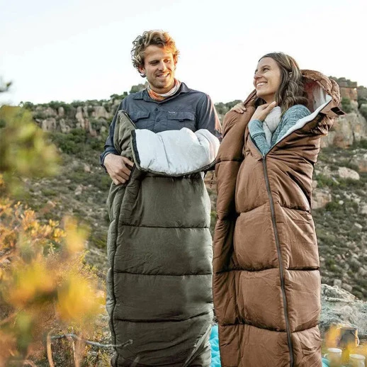 Спальник с капюшоном Naturehike U150 NH20MSD07, (11°C), правый, коричневый