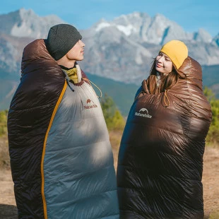 Спальник с натуральным пухом Naturehike Snowbird CNK2550WS014, р-р L, темно-коричневый 400 г