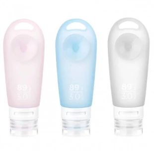 Дорожный набор Silicone bottle 3pc*89 ml Naturehike NH20LY012 pink/white/blue