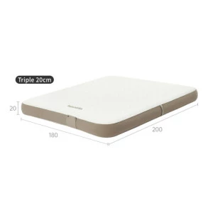 Самонадувний матрац, трьохмісний, із вбудованою помпою Naturehike CNK2450WS040, 250 мм, сірий