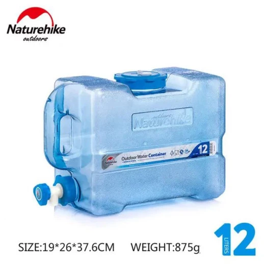 Каністра для води Контейнер для води Naturehike PC7 12 л прозорий (NH18S012-t)