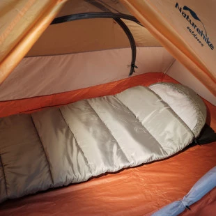 Спальник з капюшоном із звичайним мішком для зберігання Naturehike M400 CNK2350WS023, (1°C), лівий, сірий