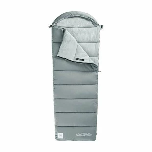 Спальник с капюшоном с обычным мешком для хранения Naturehike M400 CNK2350WS023, (1°C), правый, серый