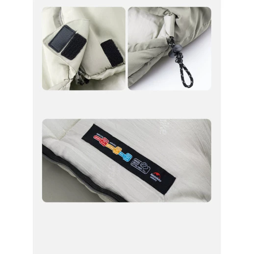 Спальный мешок с капюшоном Naturehike M300 NH20MSD02, зеленый, левый