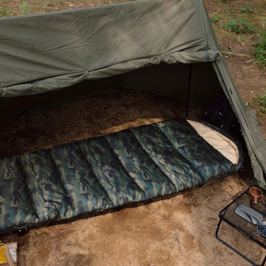 Спальный мешок с капюшоном Naturehike M320 CNK2350WS023, зеленый камуфляж, левый