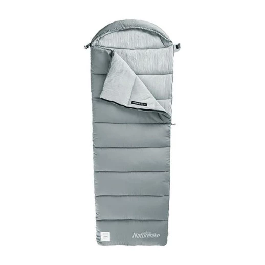 Спальник с капюшоном Naturehike M400 NH20MSD02, (1°C), правый, серый (6927595701270)