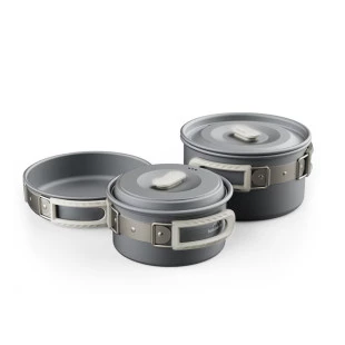 Набір посуду (2 каструлі, сковорідка) Naturehike CNK2450CF010, алюміній