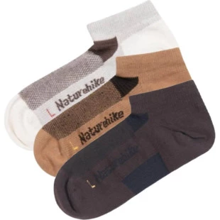 Носки быстро высыхающие Naturehike NH21FS013, 3 пары (бежевые, коричневые), размер М