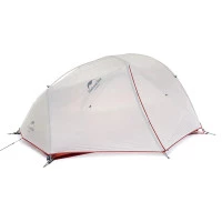 Намет надлегкий двомісний  з футпринтом Naturehike Star-River 2 Updated NH17T012-T, 210T, сіро-червоний