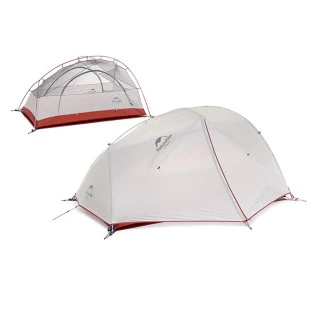 Палатка сверхлегкая двухместная с футпринтом Naturehike Star-River 2 Updated NH17T012-T, 210T, серо-красный