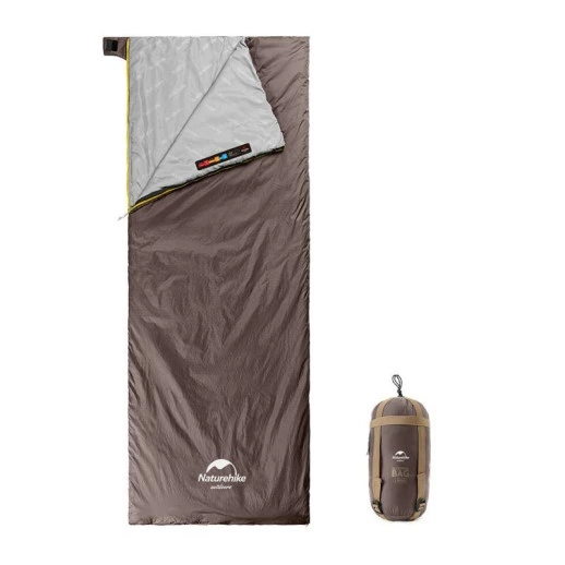 Спальник надлегкий Naturehike Lightweight Summer LW180 NH21MSD09, (15 ° c), p-p m, коричневий