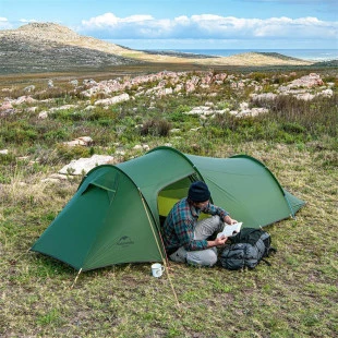Намет Naturehike Opalus NH20ZP001, 210T, двомісний з футпринтом, Помаранчевий