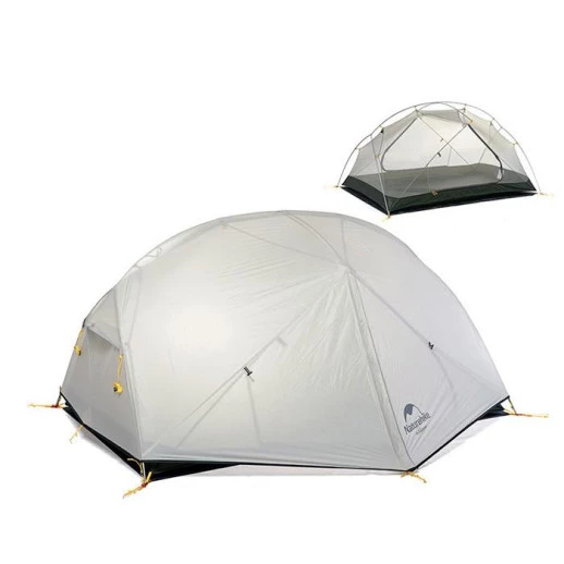 Намет Naturehike Mongar NH17T007-m, 20D, надлегка двомісна з футпринтом, сірий