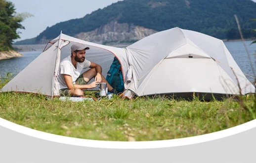 Намет Naturehike Mongar NH17T007-m, 20D, надлегка двомісна з футпринтом, сірий