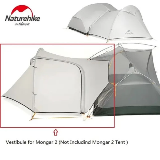Намет Naturehike Mongar NH17T007-M, 20D надлегка двомісна з футпринтом, фіолетовий