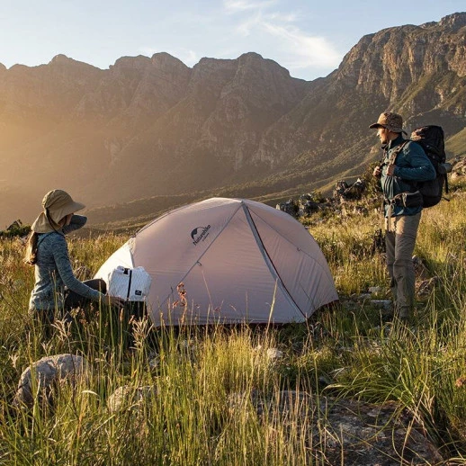 Намет Naturehike Star-River 2 Updated NH17T012-T, 20D надлегка двомісна з футпринтом, сіро-червоний