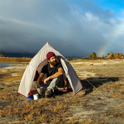 Палатка Naturehike Сloud Up 2 Updated NH17T001-T, 20D сверхлегкая двухместная с футпринтом, серый